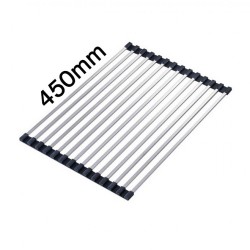 450x340mm Kitchen Sink Drainer Mat Stainless Steel Colander Caddy Dish Rollers 450x340mm Kitchen Sink Drainer Mat Stainless Steel Colander Caddy Dish Rollers
